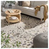 DUBBELFIL Rug, low pile, dot pattern/beige, 160x230 cm