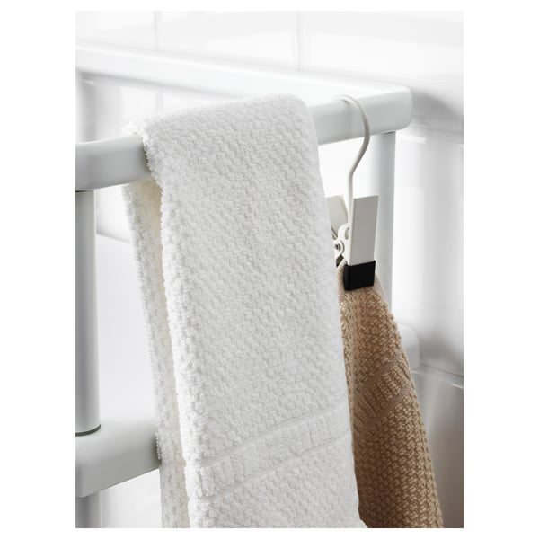 DYNAN Shelf unit with towel rail, white, 40x27x108 cm IKEA