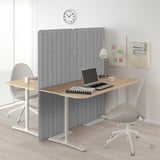 EILIF Screen, freestanding, grey/white, 80x150 cm