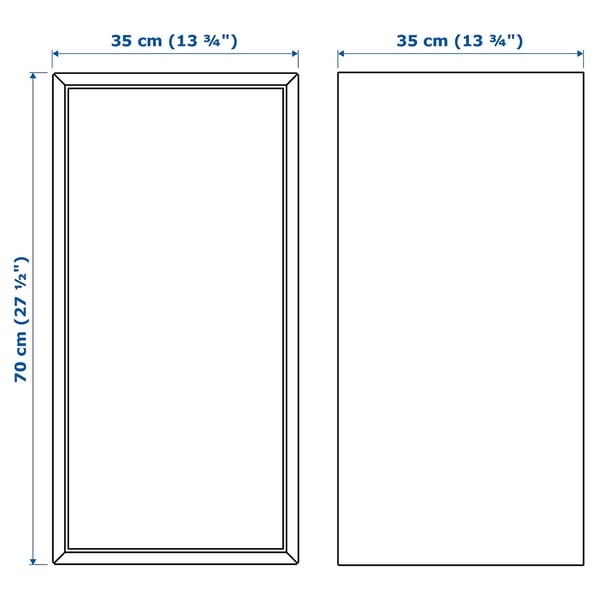 Illustration with measurements for the product: EKET.