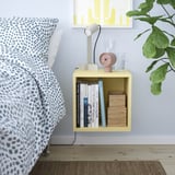 EKET Wall-mounted shelving unit, pale yellow, 35x35x35 cm