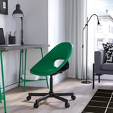 ELDBERGET / MALSKÄR Swivel chair, green/black