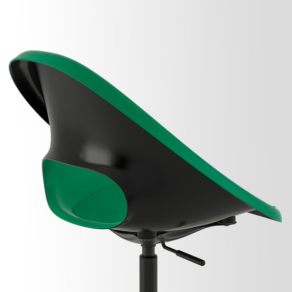 ELDBERGET / MALSKÄR Swivel chair, green/black