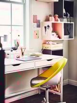 ELDBERGET / MALSKÄR Swivel chair, yellow/white