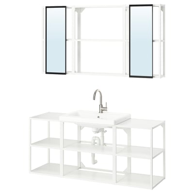ENHET Bathroom, white, 140x43x65 cm