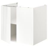 ENHET Bc w shlf/doors, white/high-gloss white, 80x62x75 cm