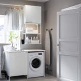 ENHET Laundry, white/high-gloss white, 139x63.5x87.5 cm
