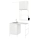 ENHET Laundry, white/high-gloss white, 139x63.5x87.5 cm