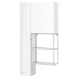 ENHET Storage combination, white/high-gloss white, 90x32x180 cm
