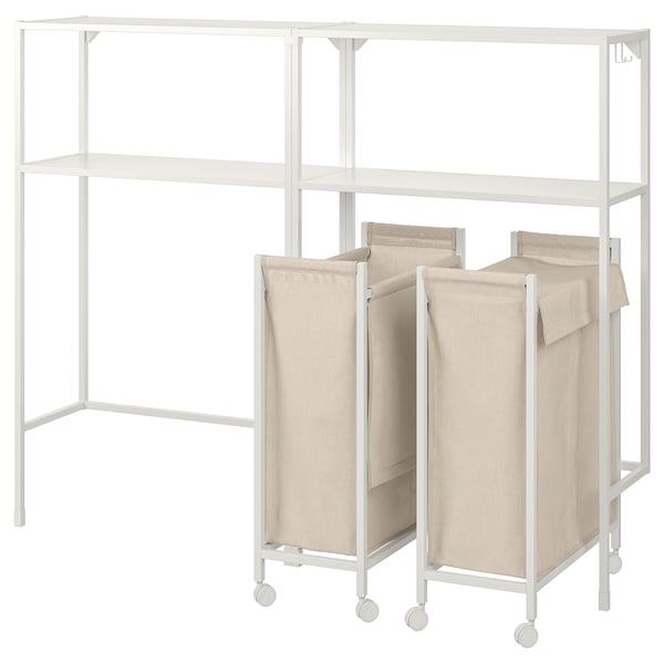 ENHET Storage combination, white, 160x30x129 cm