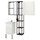 ENHET / TVÄLLEN Bathroom furniture, set of 16, white/anthracite Pilkån tap, 44x43x87 cm