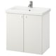 ENHET / TVÄLLEN Wash-basin cabinet with 2 doors, white/Pilkån tap, 64x43x65 cm