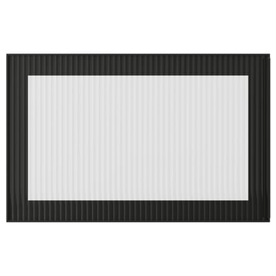 FÄLLSVIK Glass door, anthracite/reeded glass, 60x38 cm