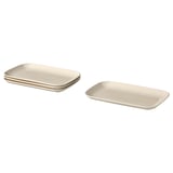 FÄRGKLAR Plate, glossy beige, 30x18 cm