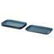 FÄRGKLAR Plate, glossy dark turquoise, 30x18 cm