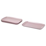 FÄRGKLAR Plate, matt light pink, 30x18 cm