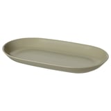 FÄRGKLAR Serving plate, matt green, 36x22 cm