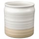 FALLENHET Vase, light grey-brown/white, 21 cm