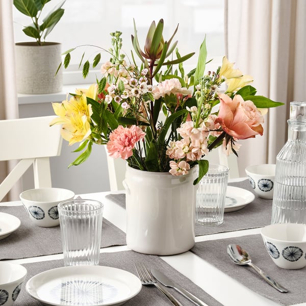 FALLENHET Vase, white, 16 cm