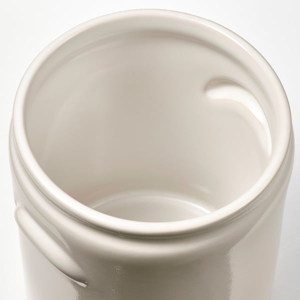 FALLENHET Vase, white, 16 cm
