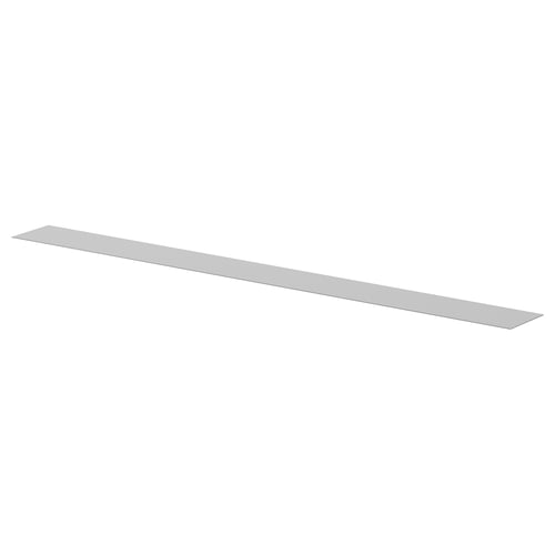 A FIXA dishwasher steam barrier in grey, made of acrylic plastic, designed to protect worktops from steam damage.