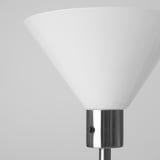 FLUGBO Floor uplighter/reading lamp, nickel-plated