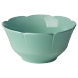 FÖSSTA Bowl, turquoise petals, 18 cm