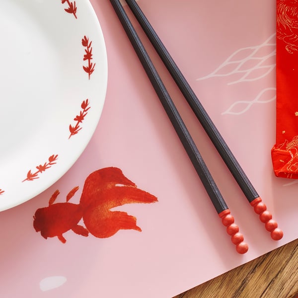FÖSSTA Chopsticks 4 pairs, red