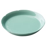 FÖSSTA Deep plate, turquoise/petals, 22 cm