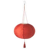 FÖSSTA LED lantern, battery-operated/red