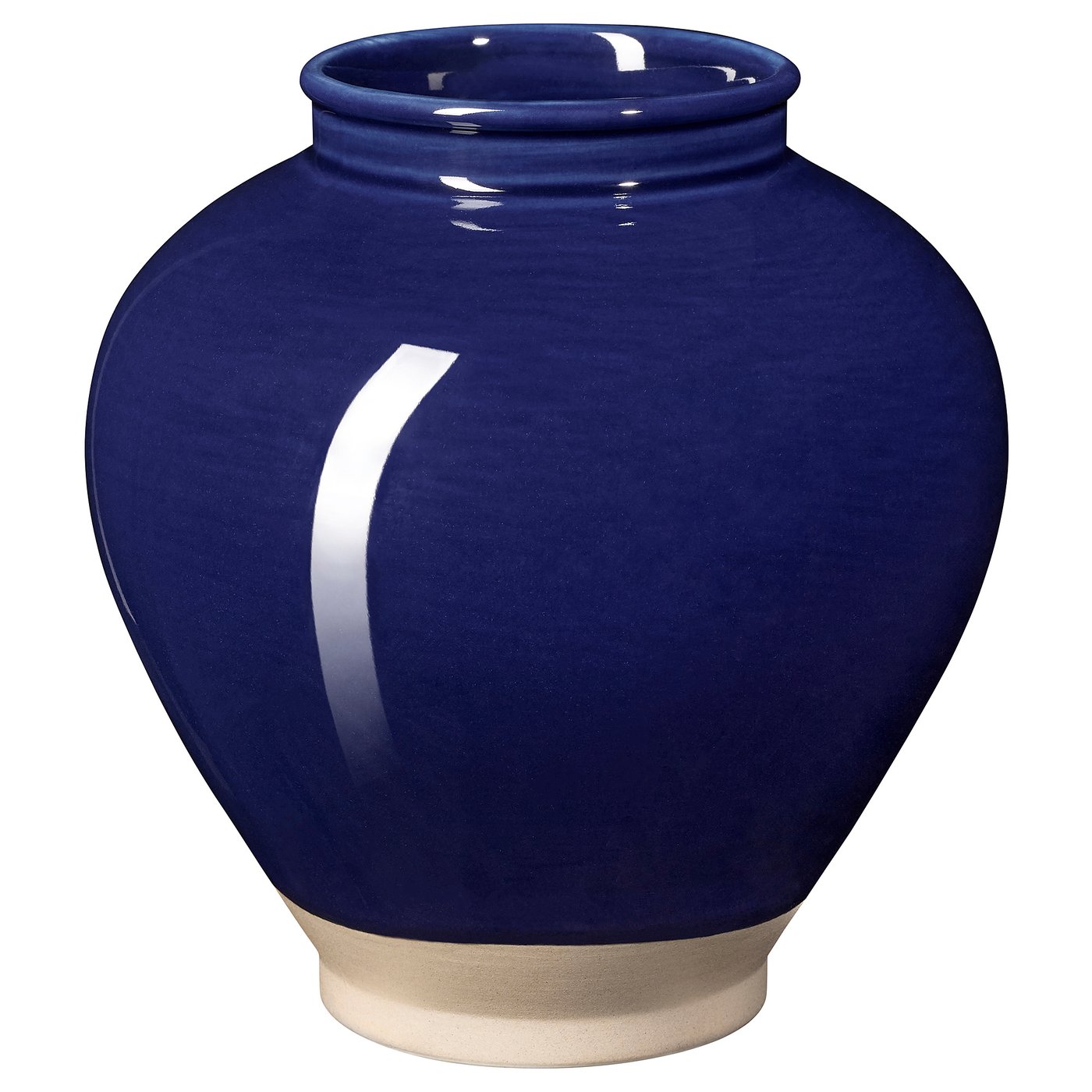 FÖSSTA Vase, blue/glazed, 20 cm IKEA