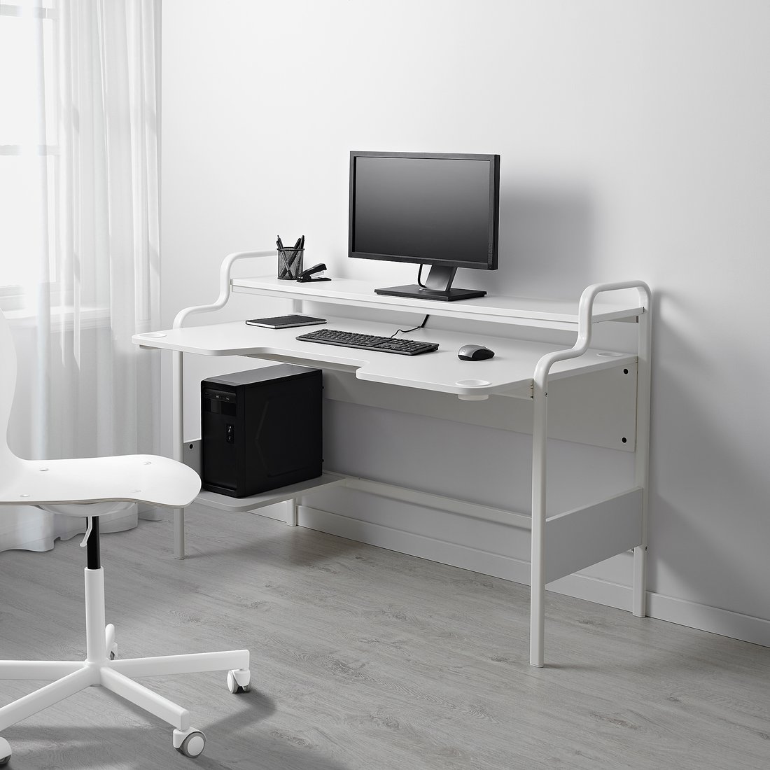 FREDDE Desk, white, 140x74x73 cm IKEA
