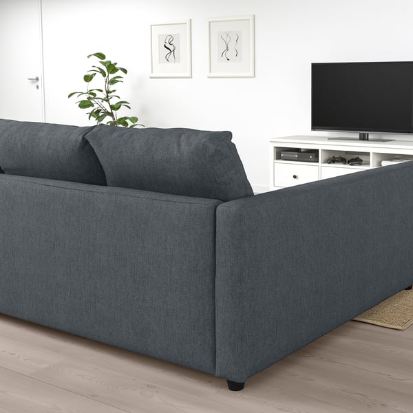 FRIHETEN Corner sofabed with storage, Hyllie dark grey IKEA