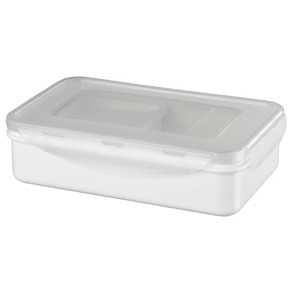 FULLASTAD Lunch box, white, 20x13x5 cm