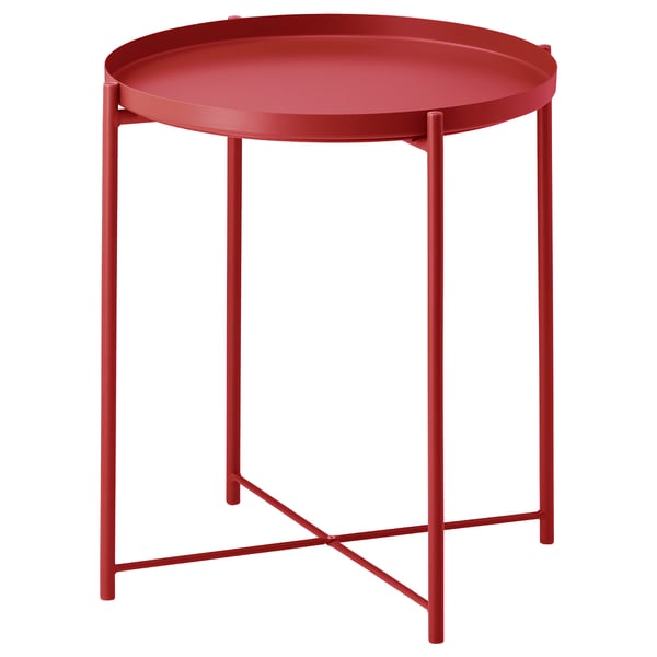 GLADOM Tray table, red, 45x53 cm