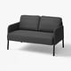 GLOSTAD 2-seat sofa, Knisa dark grey