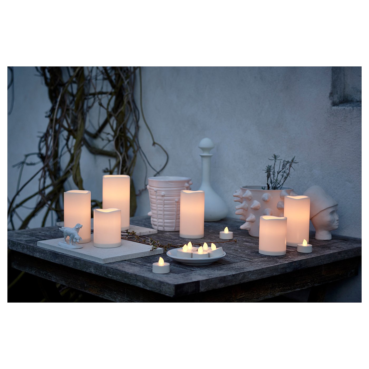 GODAFTON LED block candle, in/outdoor 
