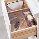 GODMORGON Box with lid, set of 5, smoked, 24x20x10 cm