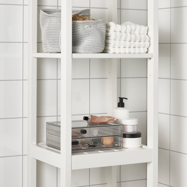 GODMORGON Mini chest with 2 drawers, smoked, 23x19x9 cm