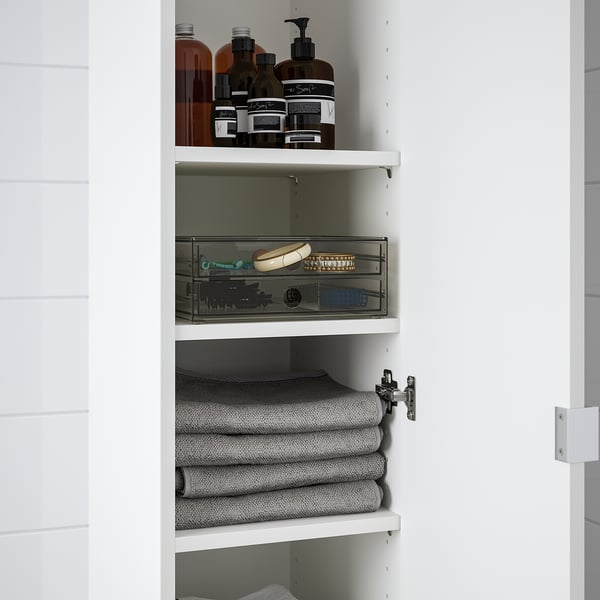 GODMORGON Mini chest with 2 drawers, smoked, 23x19x9 cm