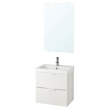 GODMORGON / ODENSVIK Bathroom furniture, set of 4, white/Dalskär tap, 63 cm