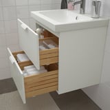 GODMORGON / ODENSVIK Bathroom furniture, set of 4, white/Dalskär tap, 63 cm