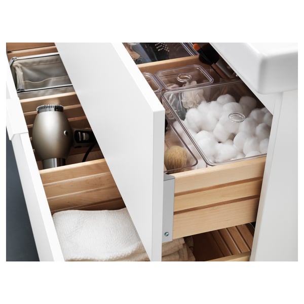 GODMORGON / ODENSVIK Wash-stand with 2 drawers, white/Dalskär tap, 63x49x64 cm