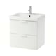 GODMORGON / ODENSVIK Wash-stand with 2 drawers, white/Dalskär tap, 63x49x64 cm