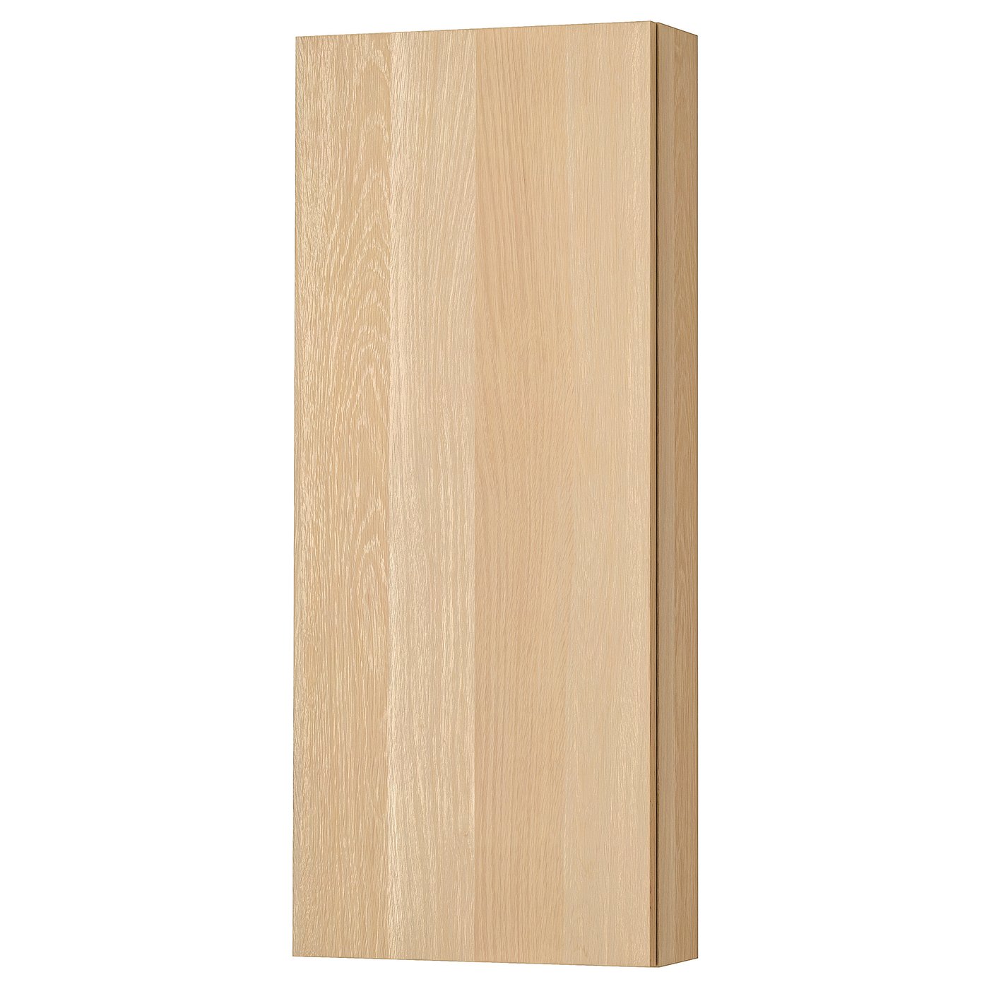 wall with 1 door, white stained oak effect, 40x14x96