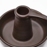 GODTAGBAR Candlestick, brown, 8 cm