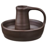 GODTAGBAR Candlestick, brown, 8 cm