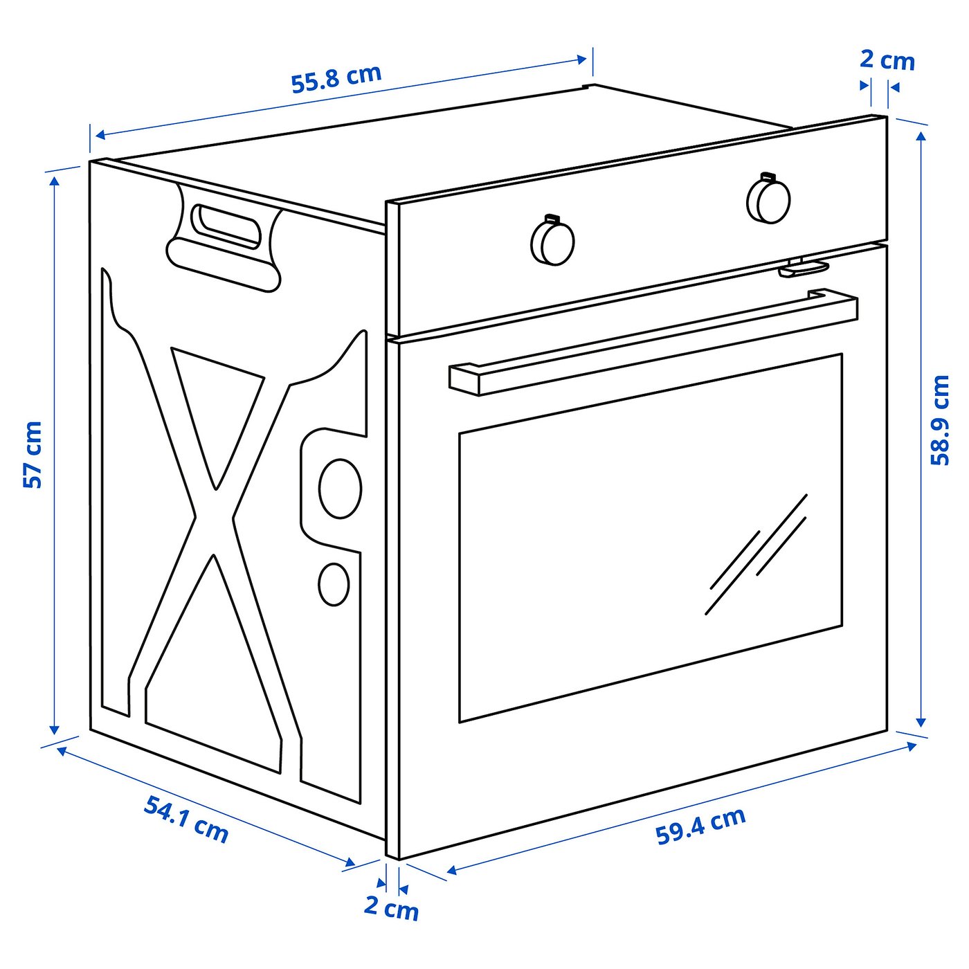 GÖRLIG Oven, stainless steel - IKEA