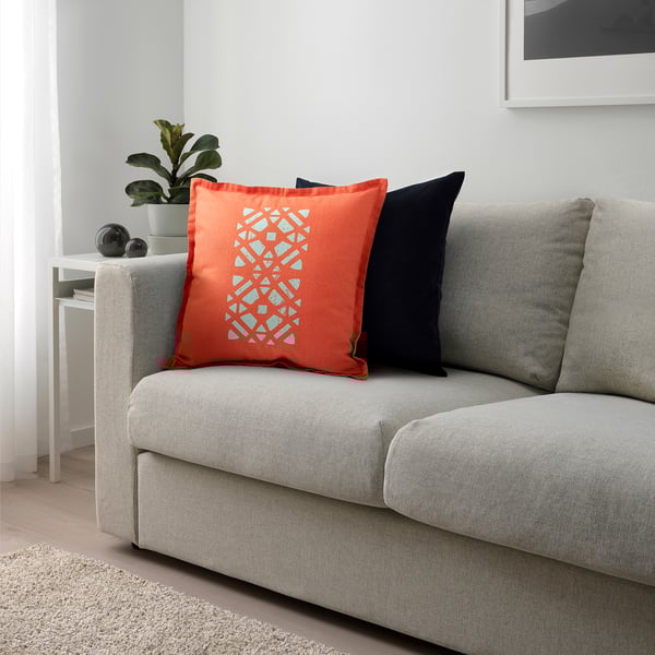 GOKVÄLLÅ Cushion cover, brown-red, 50x50 cm