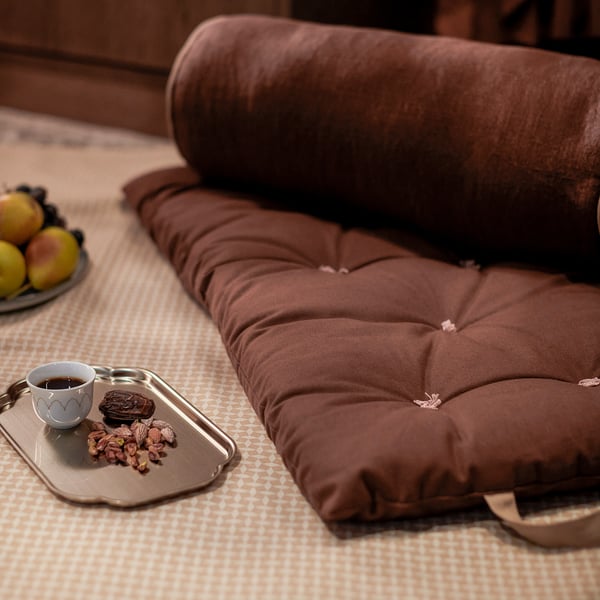 GOKVÄLLÅ Floor cushion, brown, 45x90 cm